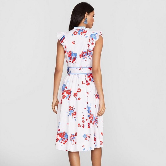 - Brooks Brothers Floral-Print Supima® Cotton Sateen Flutter-Sleeve Shirt … - Picture 4 of 6